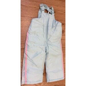 Oshkosh B'gosh Light‎ Blue Striped 24 Months Winter Snow Bib Overalls Snow Pants